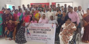 Group pic of participants of Disability Inclusion Workshop for Pastors in Vijayawada 7 Aug 2023