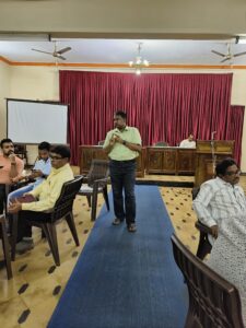 Rev Sandeep Theophil facilitating the participatory Bible Study