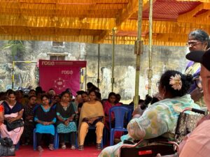 Dr Aiswarya Rao addressing the women gathered